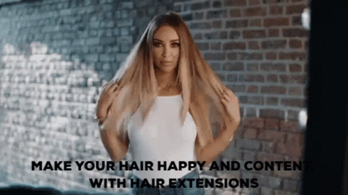 Hair Extensions Bangs GIF - Hair Extensions Bangs Bang Extensions GIFs