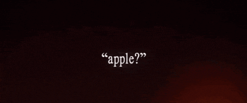 a black background with white text that says " what kind of apple turns black ? "
