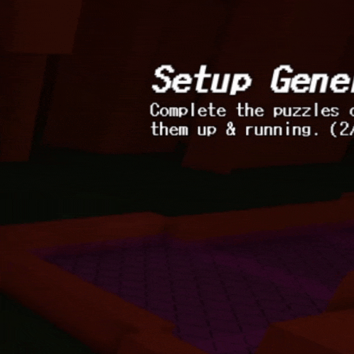 a setup general screen that says complete the puzzles of them up and running