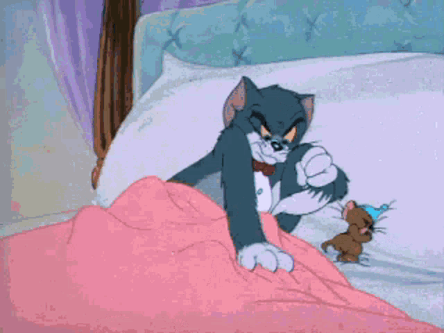 Good Night Ton And Jerry GIF - Good Night Ton And Jerry Move Please GIFs