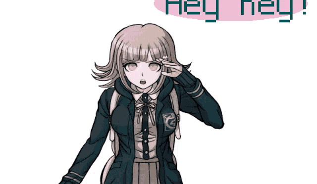 a pixel art of a girl with a speech bubble that says i know the situation you 're in right now is hard