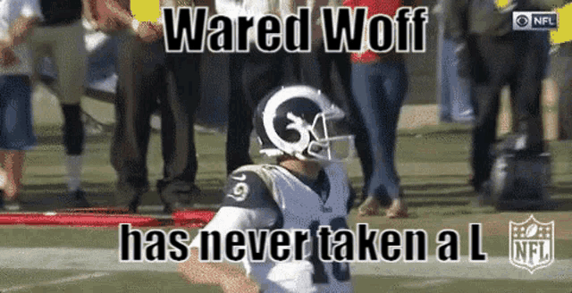 a football player wearing a helmet with a ram on it