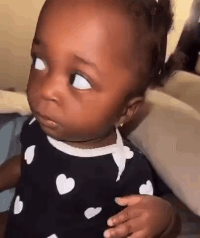 Little Black Girl Eyes Wide Can'T Stop Looking GIF - Little Black Girl Eyes Wide Eyes Wide Black Girl GIFs