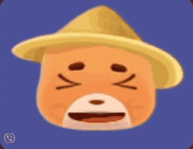 a cartoon drawing of a cat wearing a hat with its mouth open