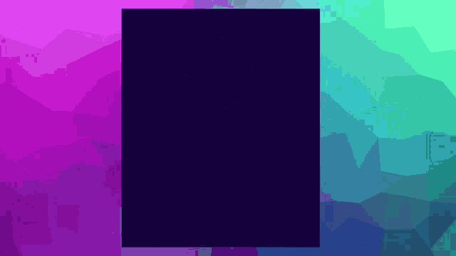 a blue and purple background with a black rectangle in the middle