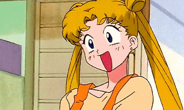 a cartoon girl with long blonde hair is sticking her tongue out .