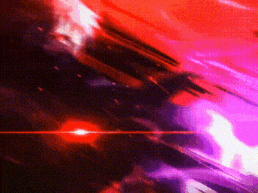 a painting of a red and purple background with a red light in the middle