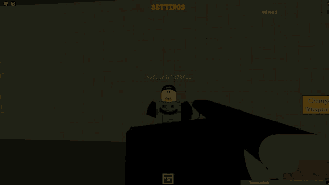 a screenshot of a video game with the words settings on the top left