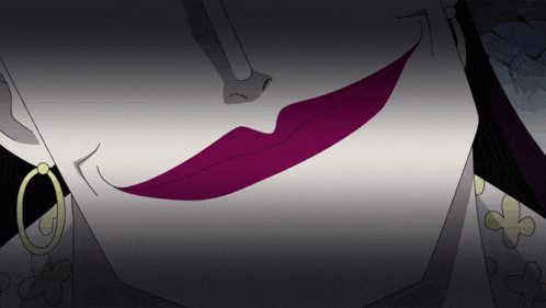 a close up of a person 's face with a purple lip