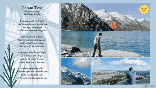 a poem by william blake is displayed on a poster