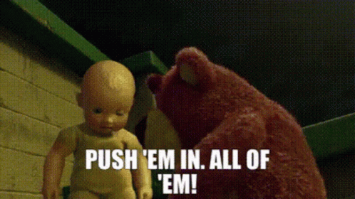 Toy Story Lotso GIF - Toy Story Lotso Push Em In GIFs