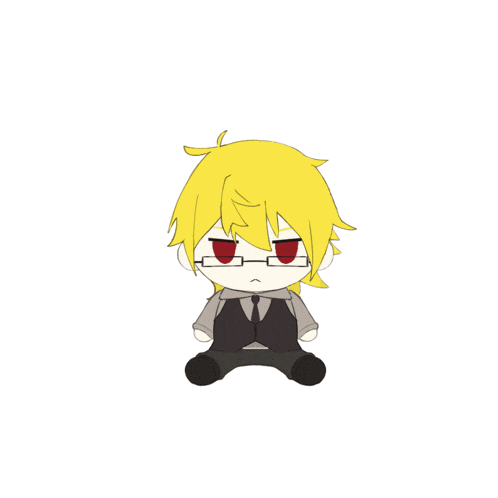 a drawing of a person with yellow hair and a drop in the back of their head