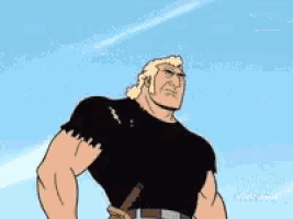 a cartoon of a man driving a car with adult swim written on the bottom right