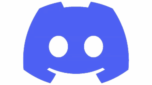 a blue discord logo with two white circles