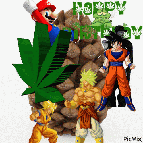 Happy Birthday Goku GIF - Happy Birthday Goku Mario GIFs