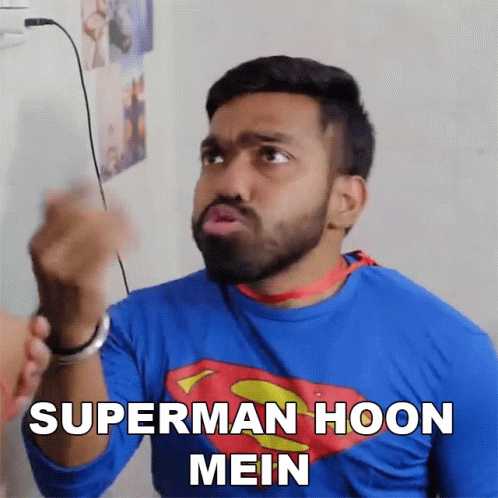 Superman Hoon Mein Vibhu Varshney GIF - Superman Hoon Mein Vibhu Varshney Guddu Bhaiya GIFs