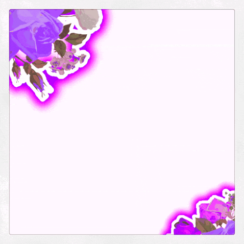 a green sticker with arabic writing and purple flowers around it