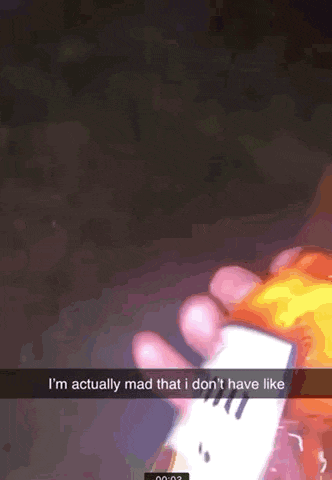 a screenshot of a person holding a fork with the caption i 'm actually mad