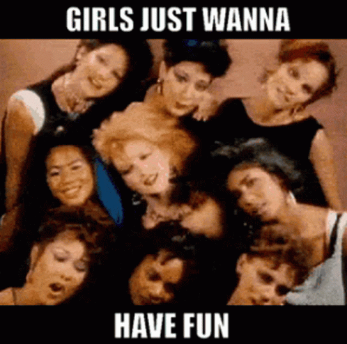 Girls Just Wanna Have Fun Cyndi Lauper GIF - Girls Just Wanna Have Fun Cyndi Lauper 80s Music GIFs