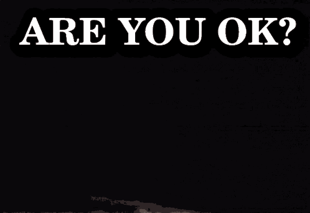 a sticker that says " are you ok " on it