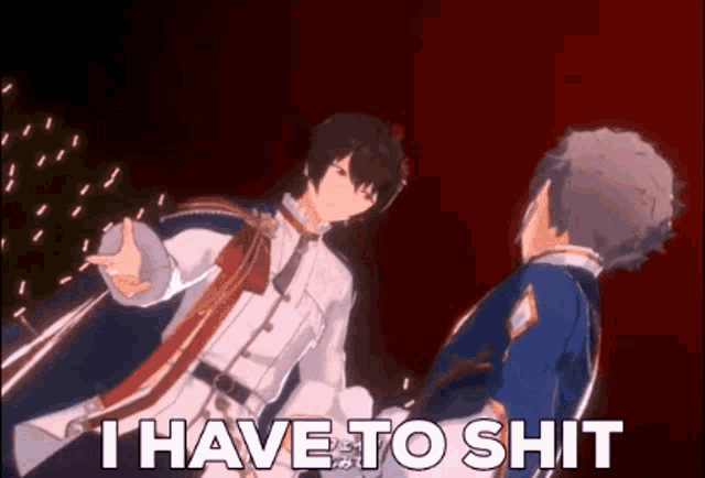 a video game character says i have to shit