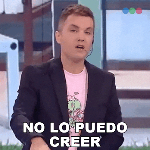 a man in a suit says no lo puedo creer in spanish
