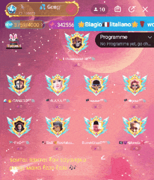 a screenshot of a video game with biagio italiano on the top right