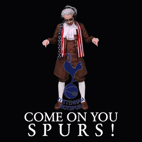 a tottenham hotspur advertisement with a man in a costume