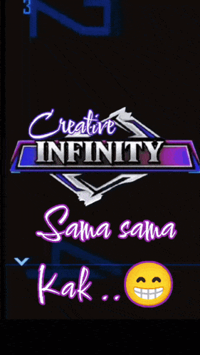 a poster for creative infinity has a smiley face on it
