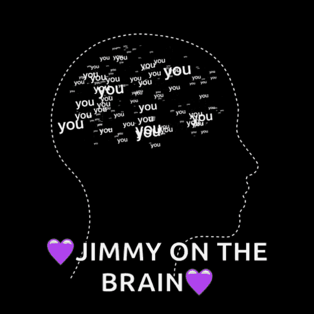 jimmy on the brain is written on a black background