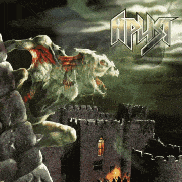 a picture of a castle with a monster and the word apxt