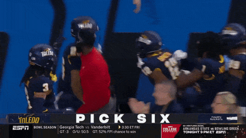 a football game between pittsburgh and toledo is on espn