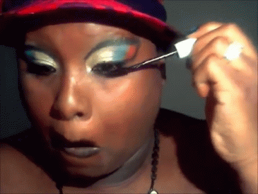 Me Doing My Drag Eyeshadow Look GIF - Drag Transformation Makeup GIFs