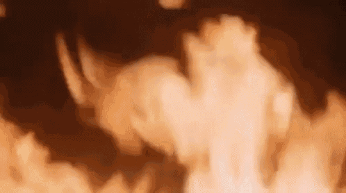 a close up of a fire with smoke coming out of it in the dark .
