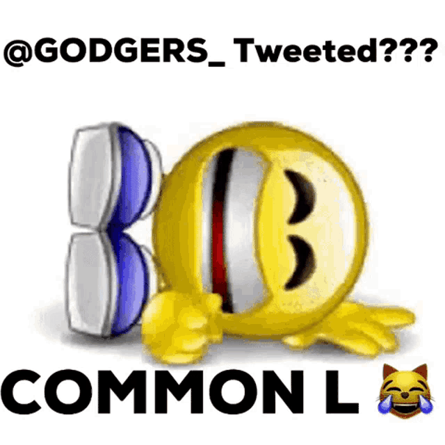 a picture of a smiley face with the words " godgers tweeted "