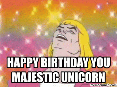 Happy Birthday Majestic Unicorn GIF - Happy Birthday Majestic Unicorn Laughing GIFs