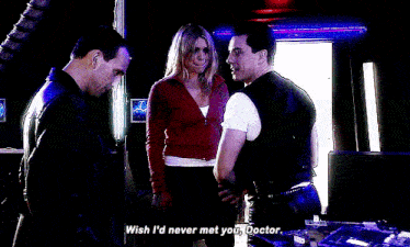 a man says " wish i 'd never met you doctor " to a woman and a man