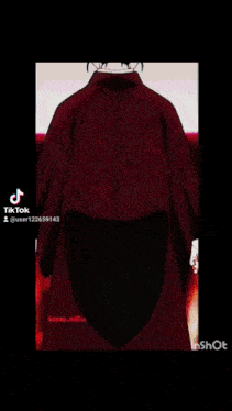 a tiktok video of a demon slayer character with red hair