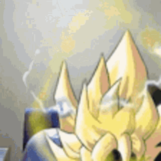 a close up of a cartoon character 's head with smoke coming out of it 's mouth .