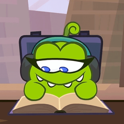Reading A Book Om Nelle GIF - Reading A Book Om Nelle Cut The Rope GIFs