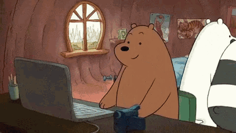 We Bare Bears Grizzly Bear GIF - We Bare Bears Grizzly Bear Everyday Watching GIFs