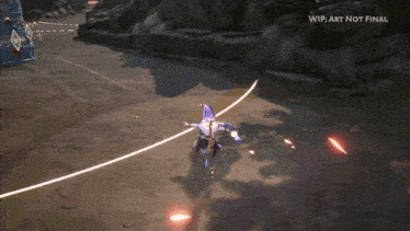 a screenshot of a video game with the words wip art not final at the top