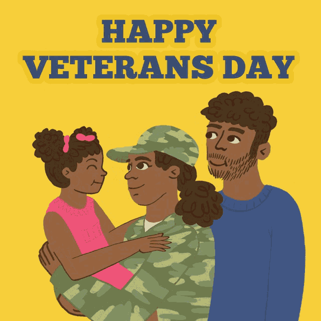 Happy Veterans Day Family GIF - Happy Veterans Day Family Hug GIFs