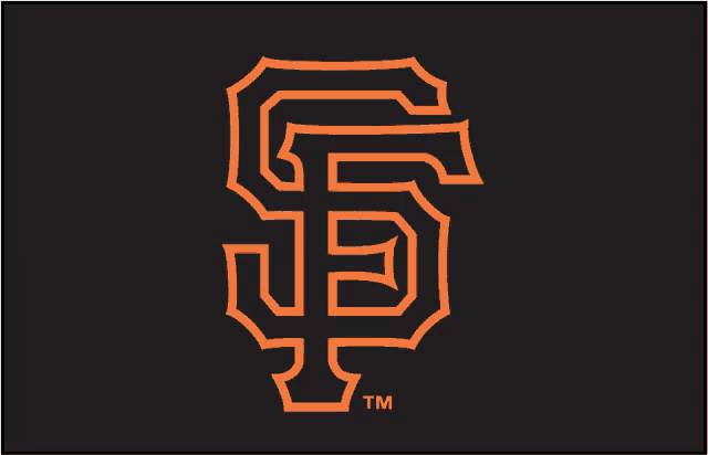 the logo for the san francisco giants is orange and black
