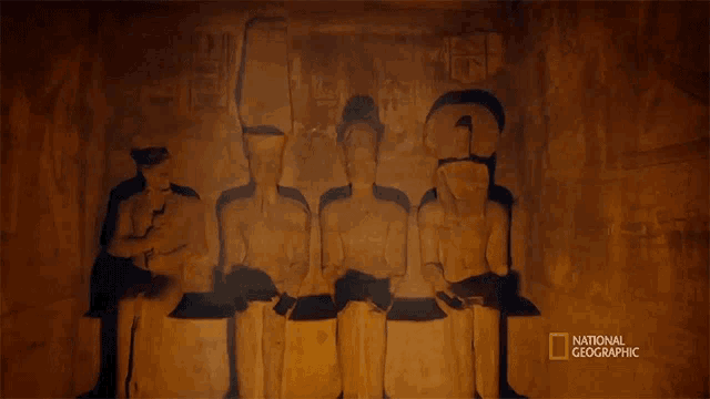 Statues Lost Treasures Of Egypt GIF - Statues Lost Treasures Of Egypt Carved Walls GIFs