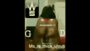 a picture of a woman 's butt with the words " ms_re_thick_ulous " written on the bottom