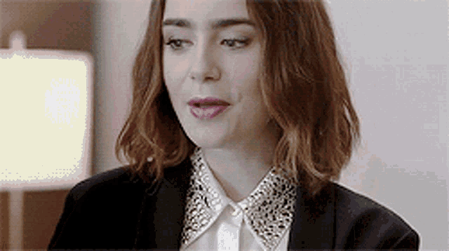 Lily Collins GIF - Lily Collins Short GIFs