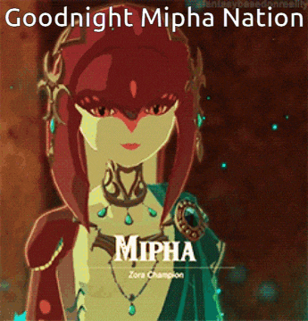 a picture of mipha from the video game zelda