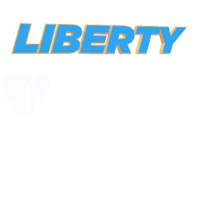 a cartoon dog is standing in front of a sign that says liberty