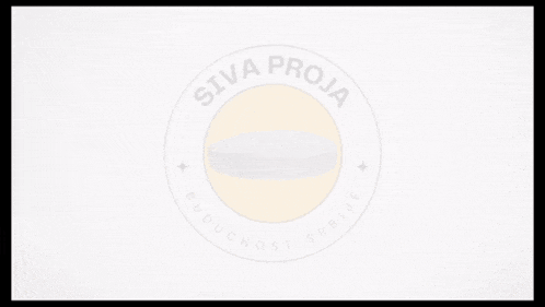 a logo for siva proja shows a circular object in the center